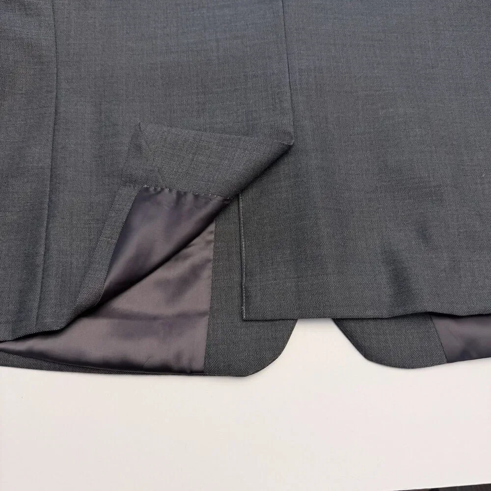 Lauren Ralph Lauren Mens 2 Piece Gray Suit 48L 40x28 Wool Blend Pleated Pants